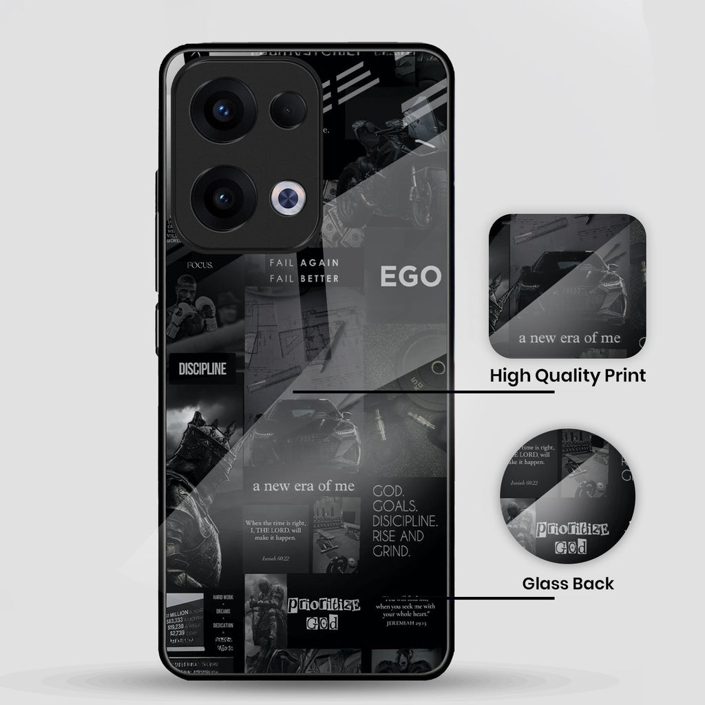 Oppo Reno 13 5G Premium Acrylic Shockproof Glass Back Case (New Era)