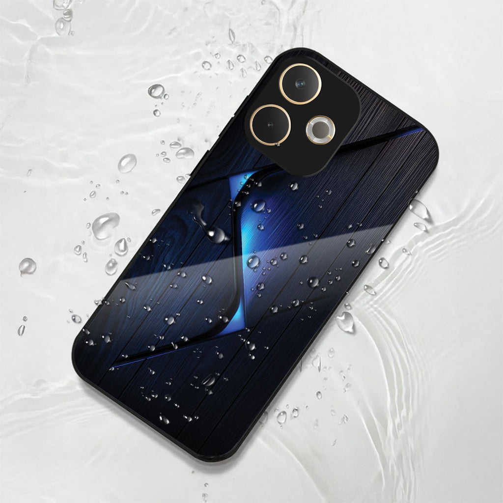 Oppo A5 Pro 5G Premium Acrylic Shockproof Glass Back Case (Blue Gradient)