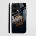 Oppo Reno 13 5G Premium Acrylic Shockproof Glass Back Case (Bitcoin Armor)