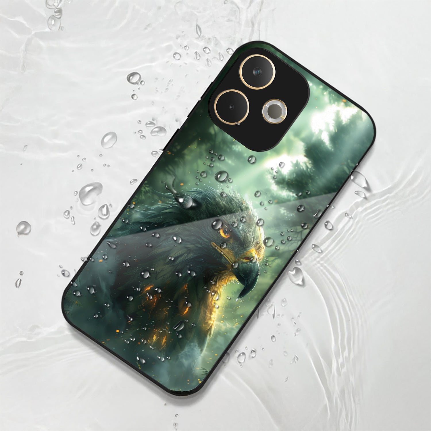 Oppo A5 Pro 5G Premium Acrylic Shockproof Glass Back Case (Eagle Case)