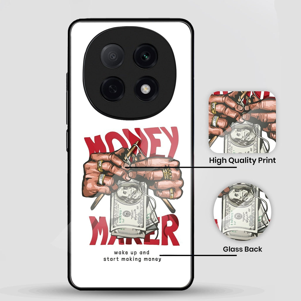 OPPO F29 Pro 5G Premium Acrylic Shockproof Glass Back Case (Money maker)