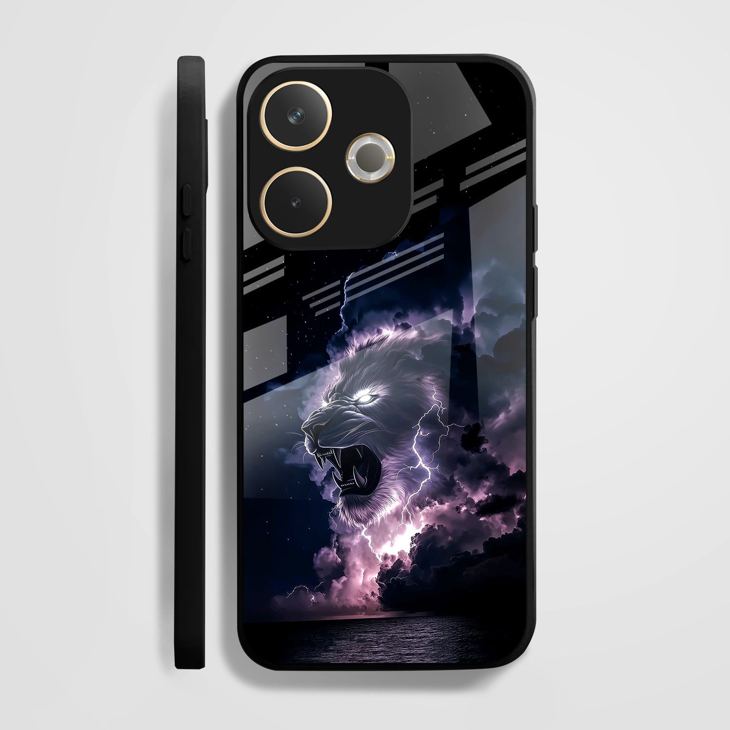 Oppo A5 Pro 5G Premium Acrylic Shockproof Glass Back Case (Storm King)