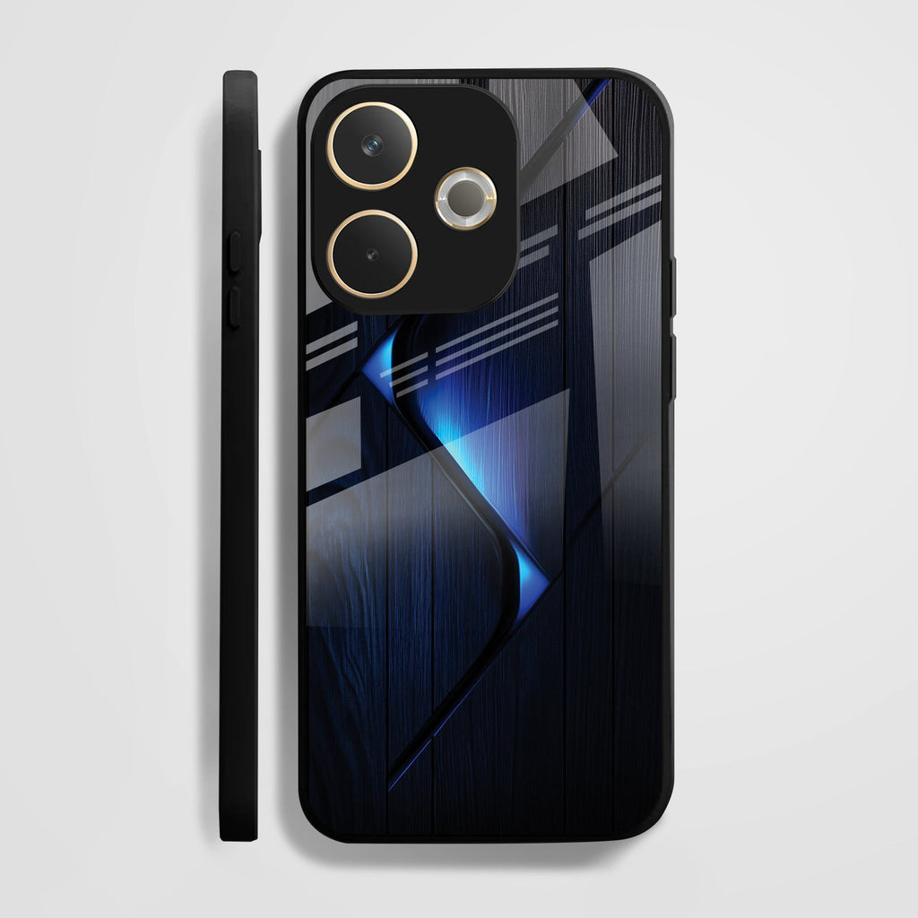 Oppo A5 Pro 5G Premium Acrylic Shockproof Glass Back Case (Blue Gradient)