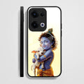 Oppo Reno 13 5G Premium Acrylic Shockproof Glass Back Case (Cute Krishna )