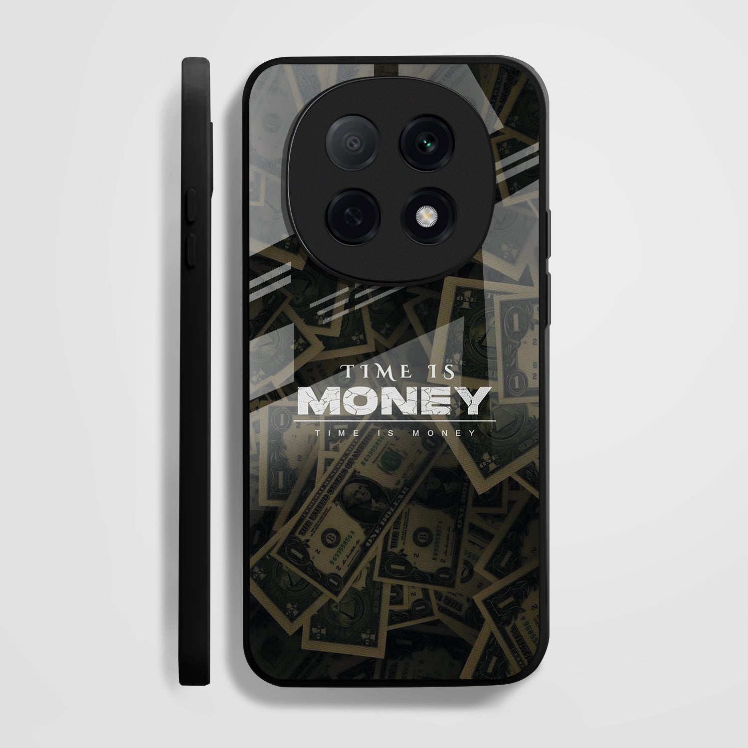 OPPO F29 Pro 5G Premium Acrylic Shockproof Glass Back Case (Time is Money)