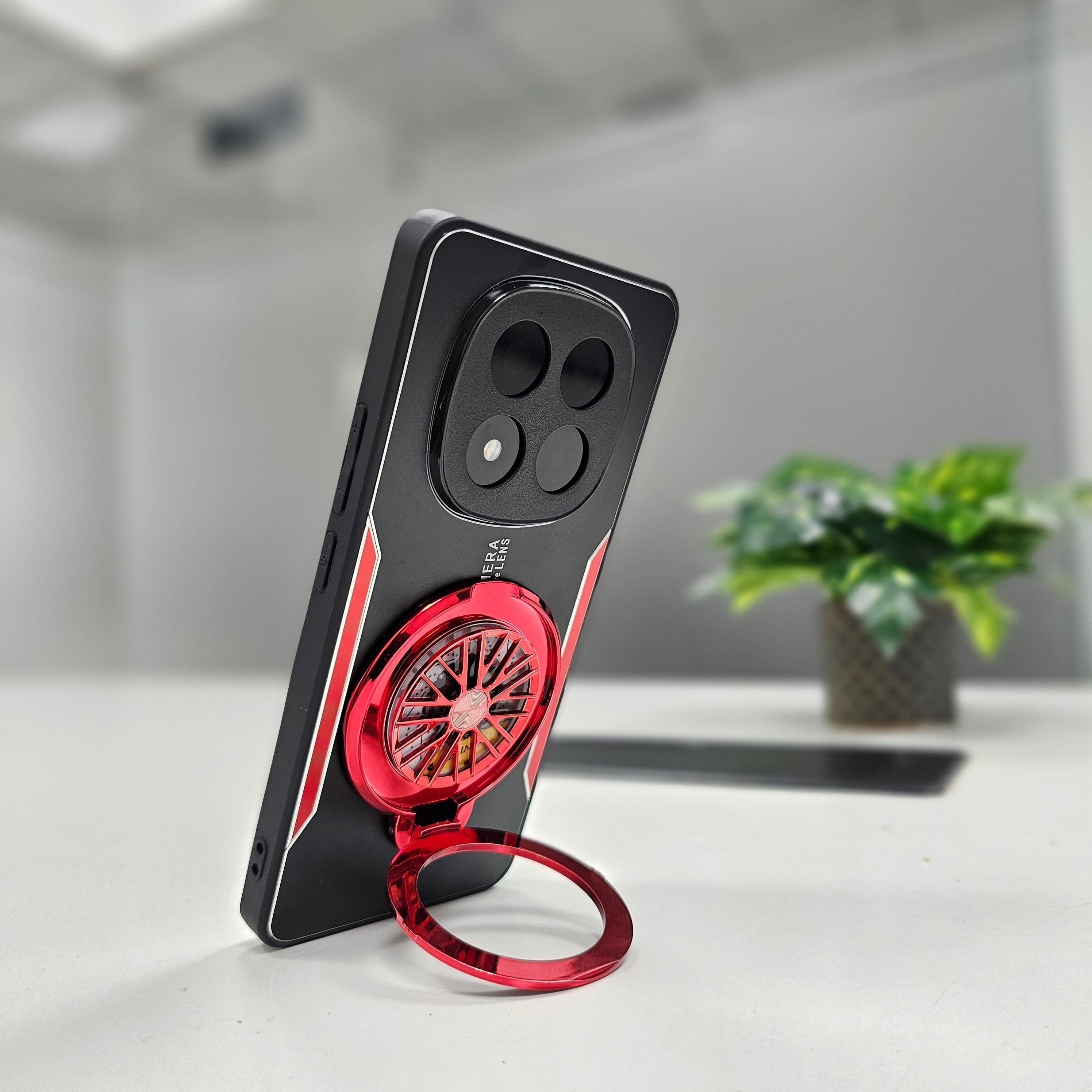 Redmi Note 14 Pro+ 5G Best Selling Stress Buster Wheel Aluminium Metal Scratch Resistant Back Case