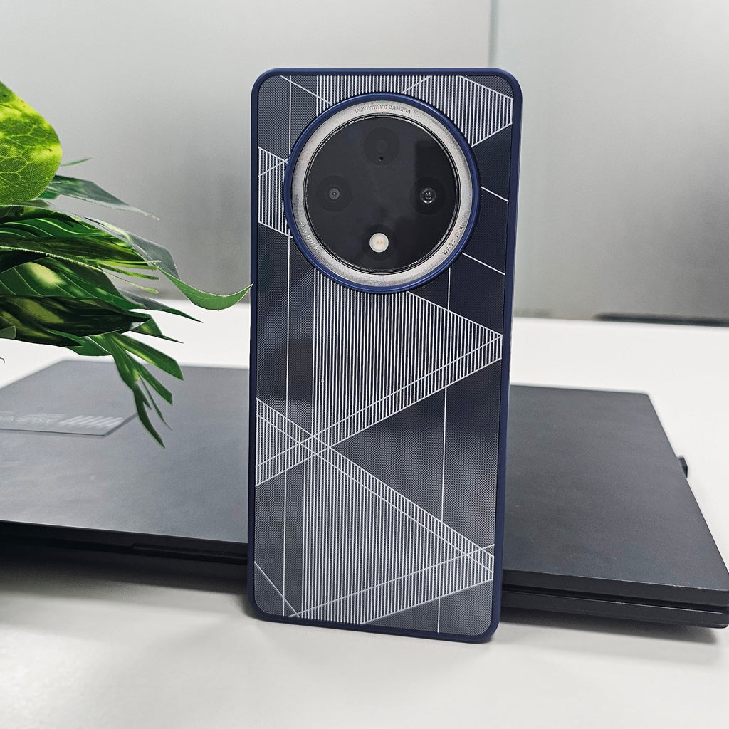 Oppo F27 Pro+ 5G Triangle Pattern Matte Back Shockproof Case