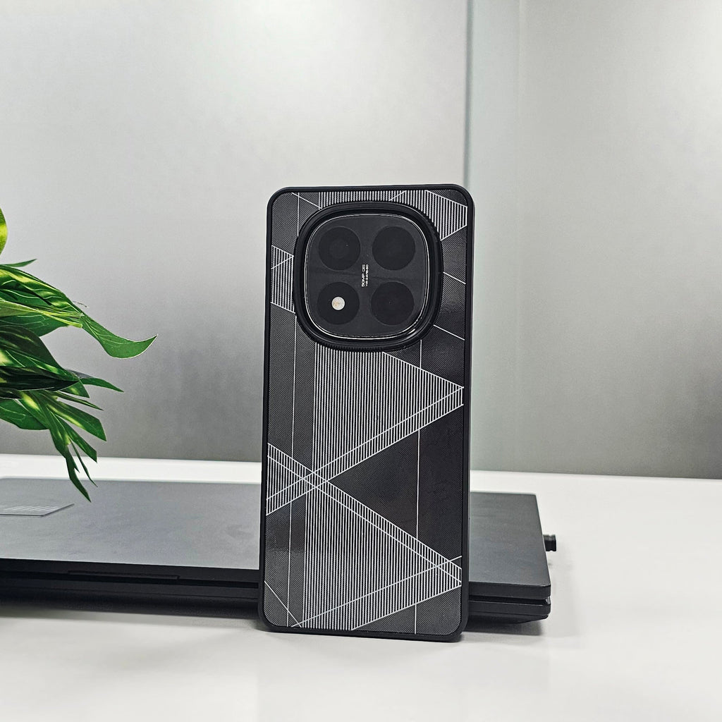 Redmi Note 14 Pro+ 5G Triangle Pattern Matte Back Shockproof Case