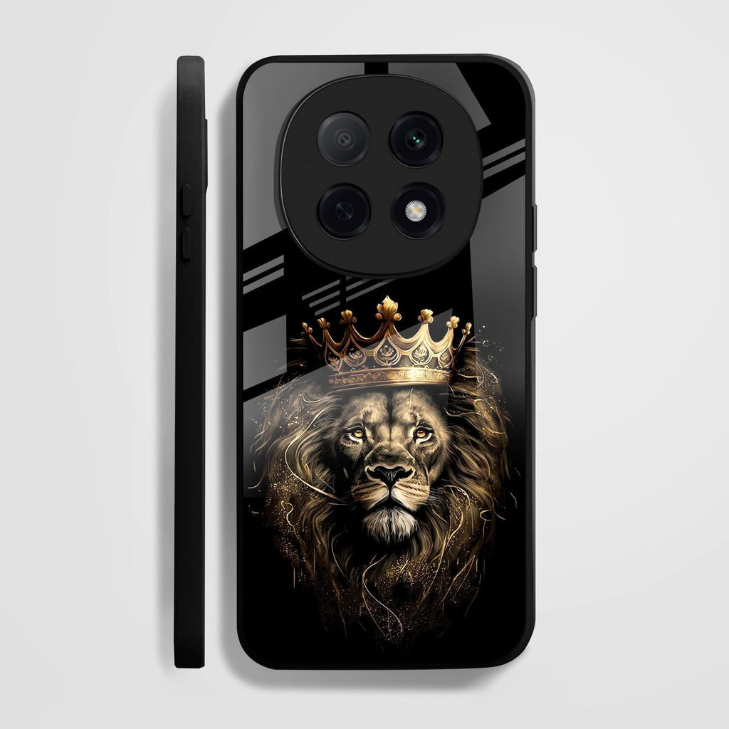 OPPO F29 Pro 5G Premium Acrylic Shockproof Glass Back Case (Crowned lion)