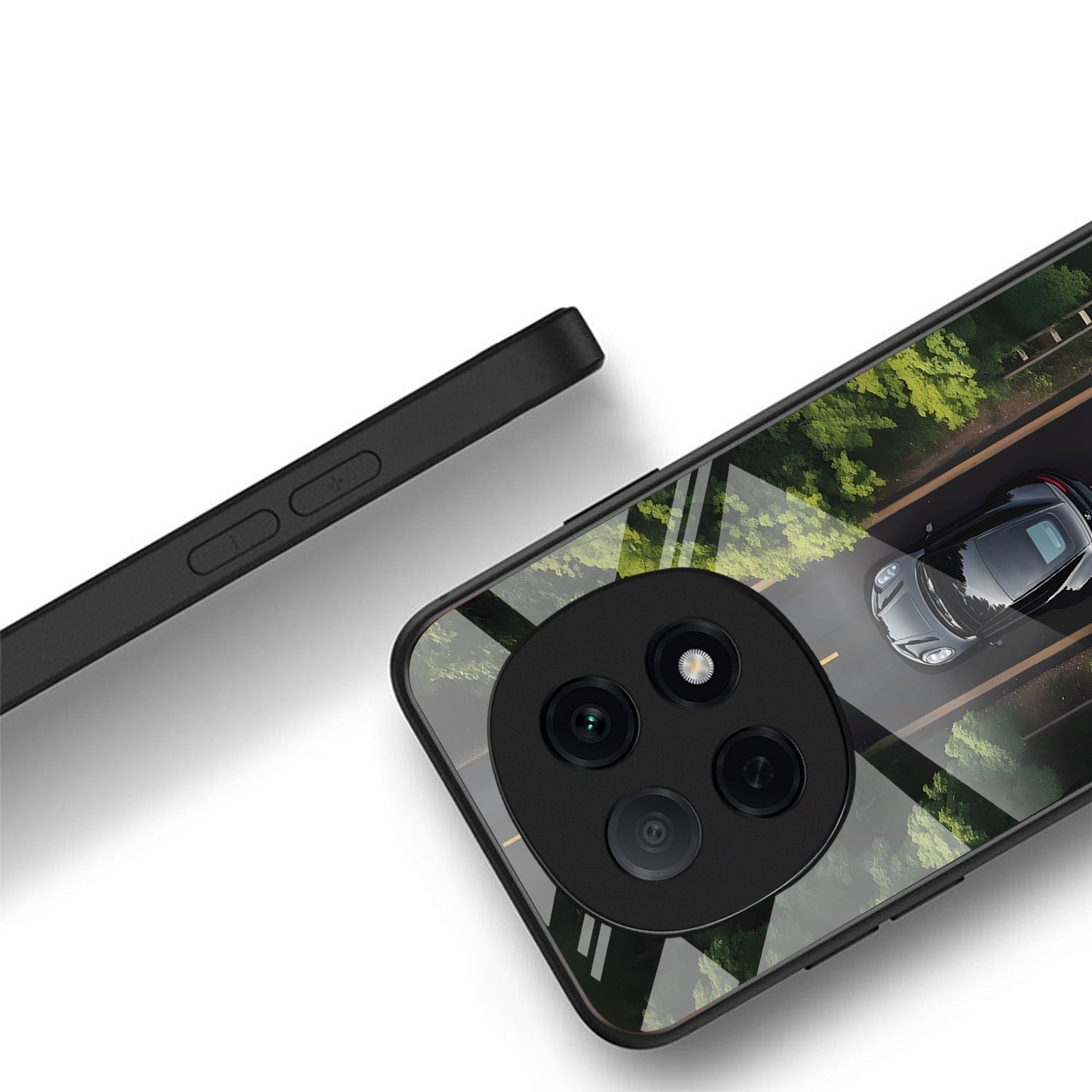 OPPO F29 Pro 5G Premium Acrylic Shockproof Glass Back Case (Road Never Give Up)