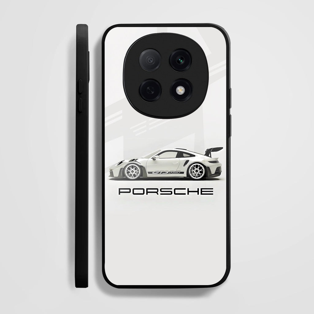 OPPO F29 Pro 5G Premium Acrylic Shockproof Glass Back Case (White Porsche)