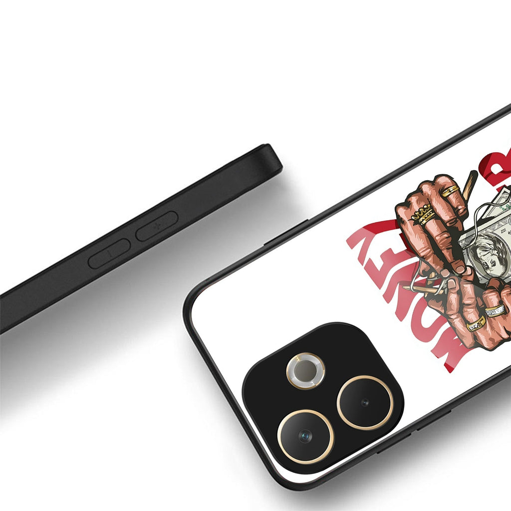 Oppo A5 Pro 5G Premium Acrylic Shockproof Glass Back Case ( Money Maker )