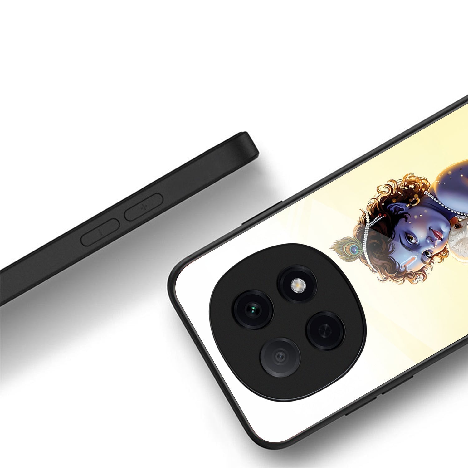 OPPO F29 Pro 5G Premium Acrylic Shockproof Glass Back Case (Cute Krishna)