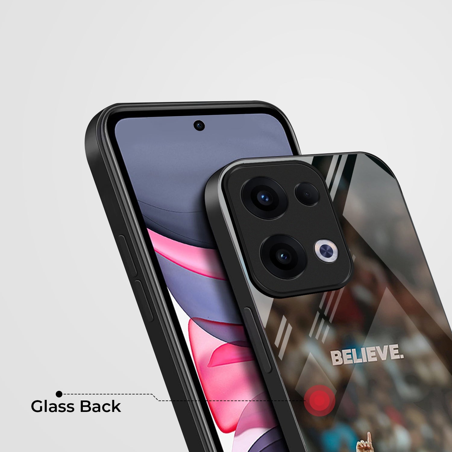 Oppo Reno 13 5G Premium Acrylic Shockproof Glass Back Case (Virat Kohli)