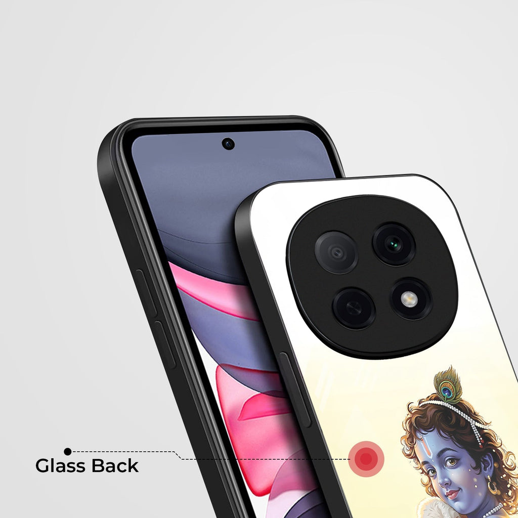 OPPO F29 Pro 5G Premium Acrylic Shockproof Glass Back Case (Cute Krishna)