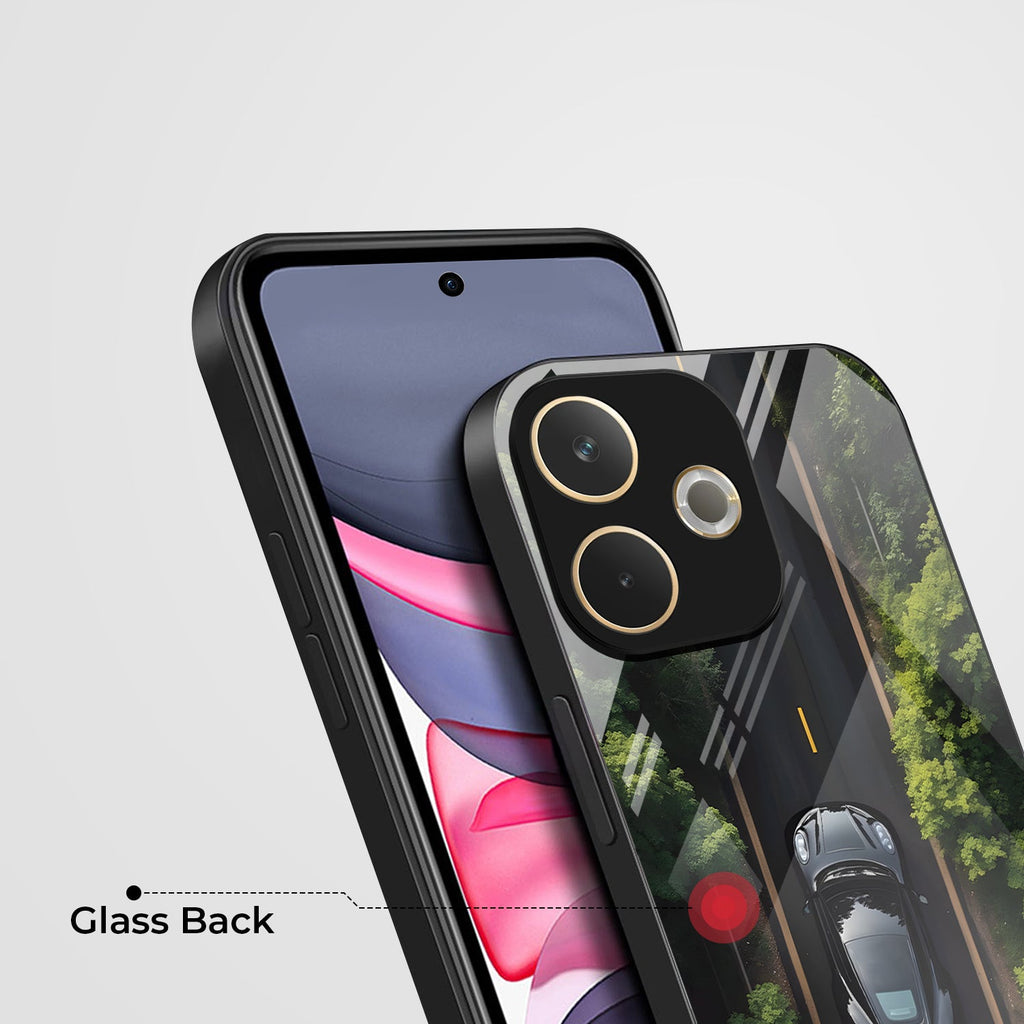 Oppo A5 Pro 5G Premium Acrylic Shockproof Glass Back Case (Road Never Give up)