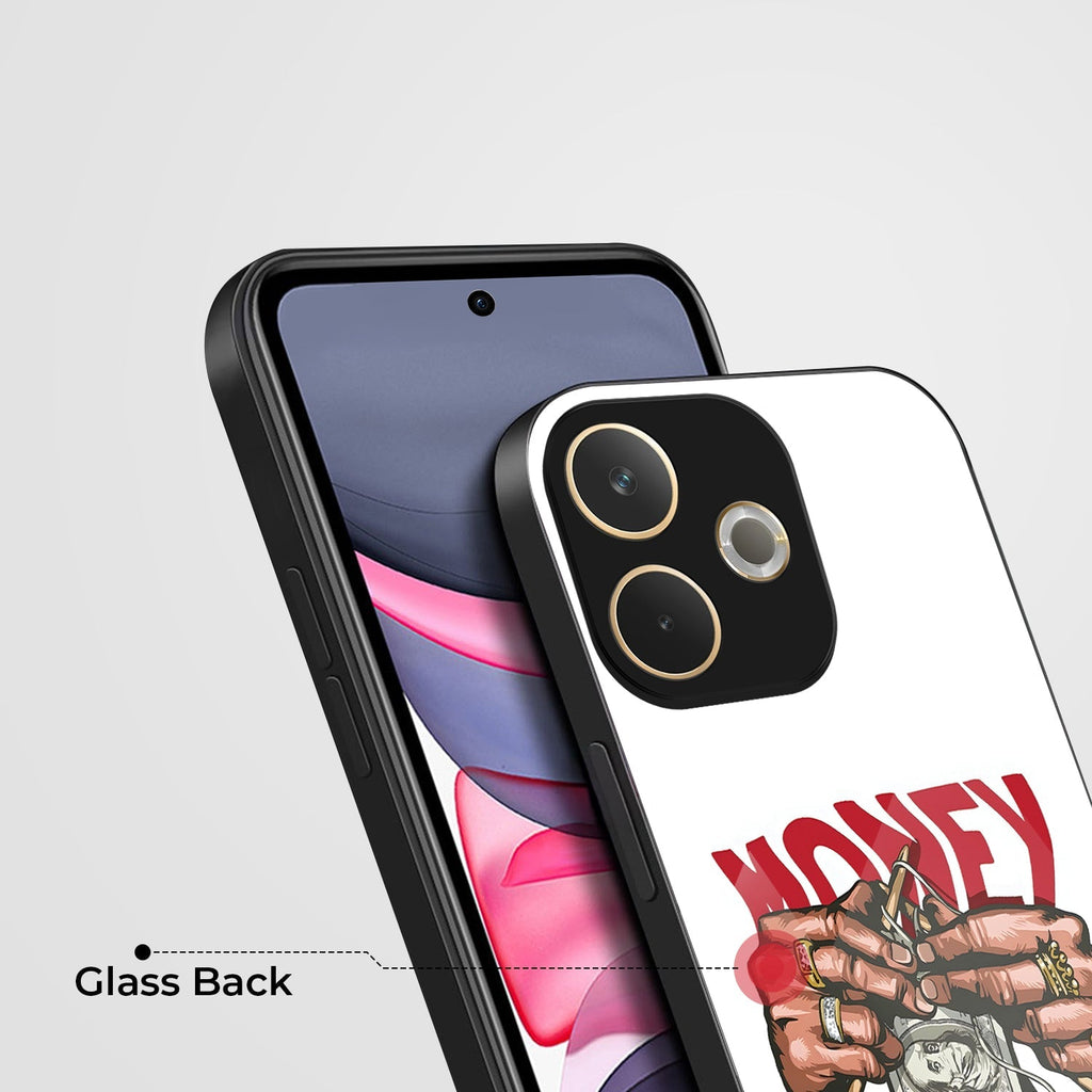 Oppo A5 Pro 5G Premium Acrylic Shockproof Glass Back Case ( Money Maker )