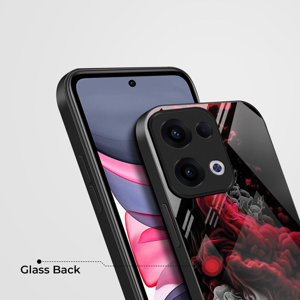 Oppo Reno 13 5G Premium Acrylic Shockproof Glass Back Case (Infernal Drift)