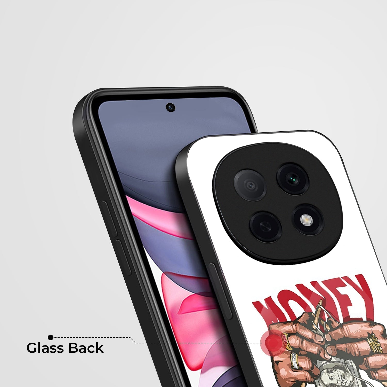 OPPO F29 Pro 5G Premium Acrylic Shockproof Glass Back Case (Money maker)