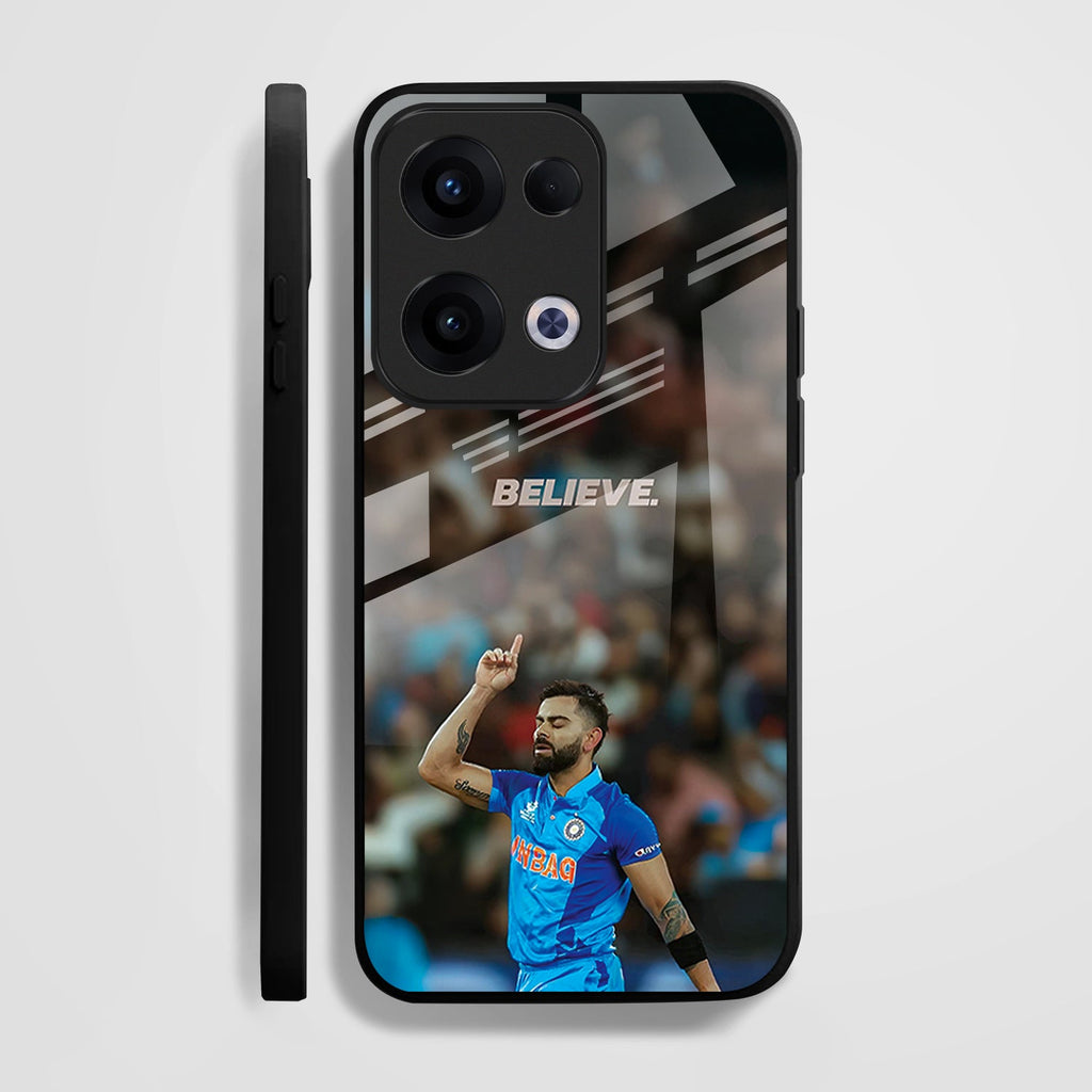 Oppo Reno 13 5G Premium Acrylic Shockproof Glass Back Case (Virat Kohli)