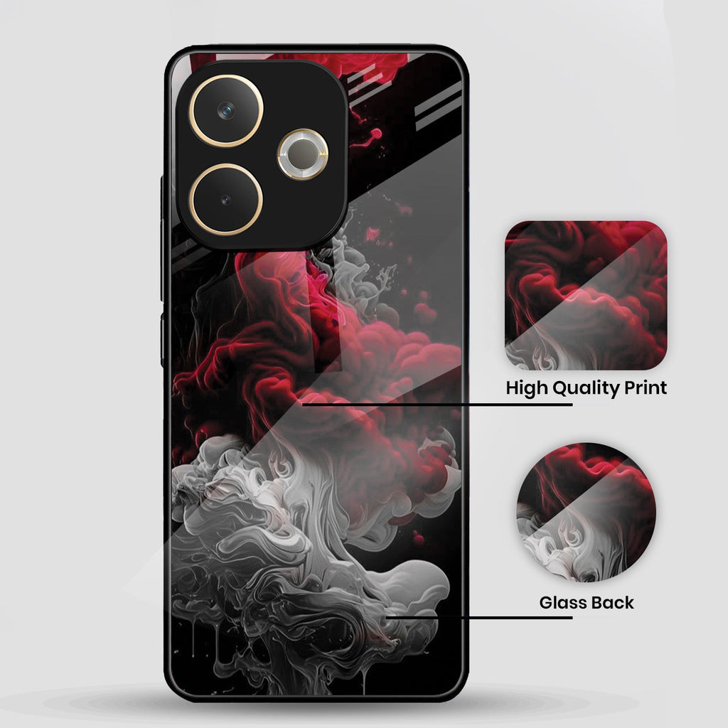 Oppo A5 Pro 5G Premium Acrylic Shockproof Glass Back Case (Infernal Drift)