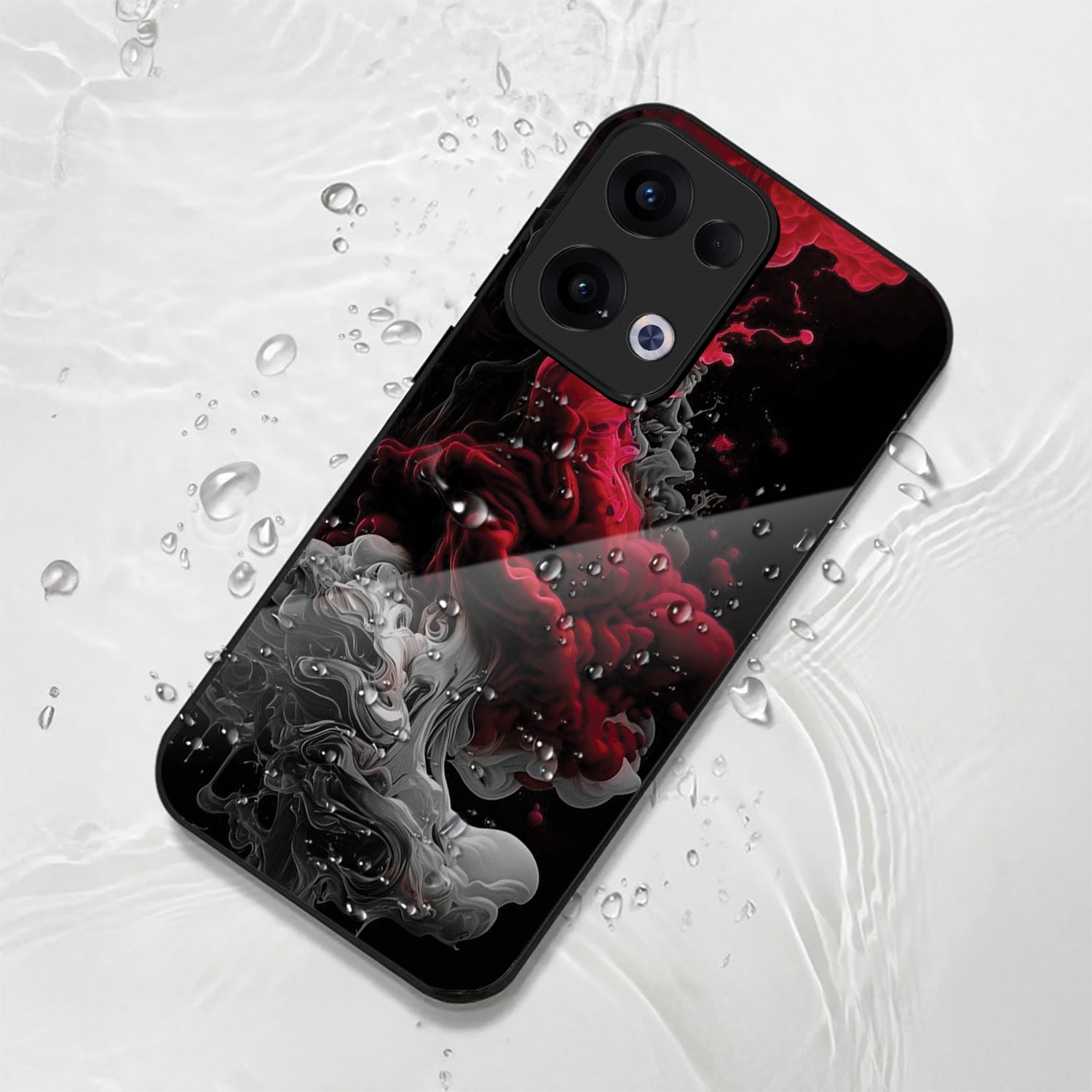 Oppo Reno 13 5G Premium Acrylic Shockproof Glass Back Case (Infernal Drift)