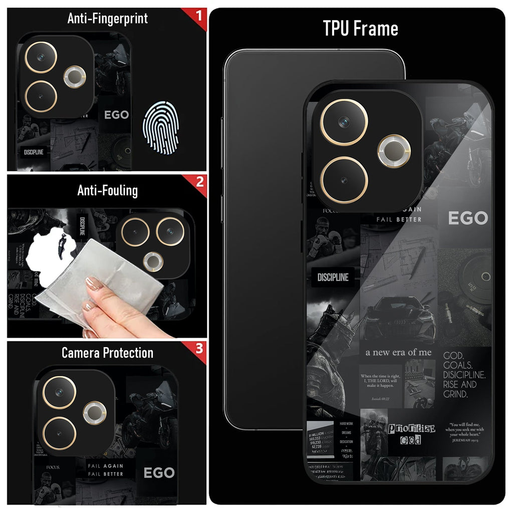 Oppo A5 Pro 5G Premium Acrylic Shockproof Glass Back Case (New Era)