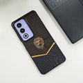 Oppo A3 Pro 5G Luxury Lion Pattern Leather And Liquid Silicone Case