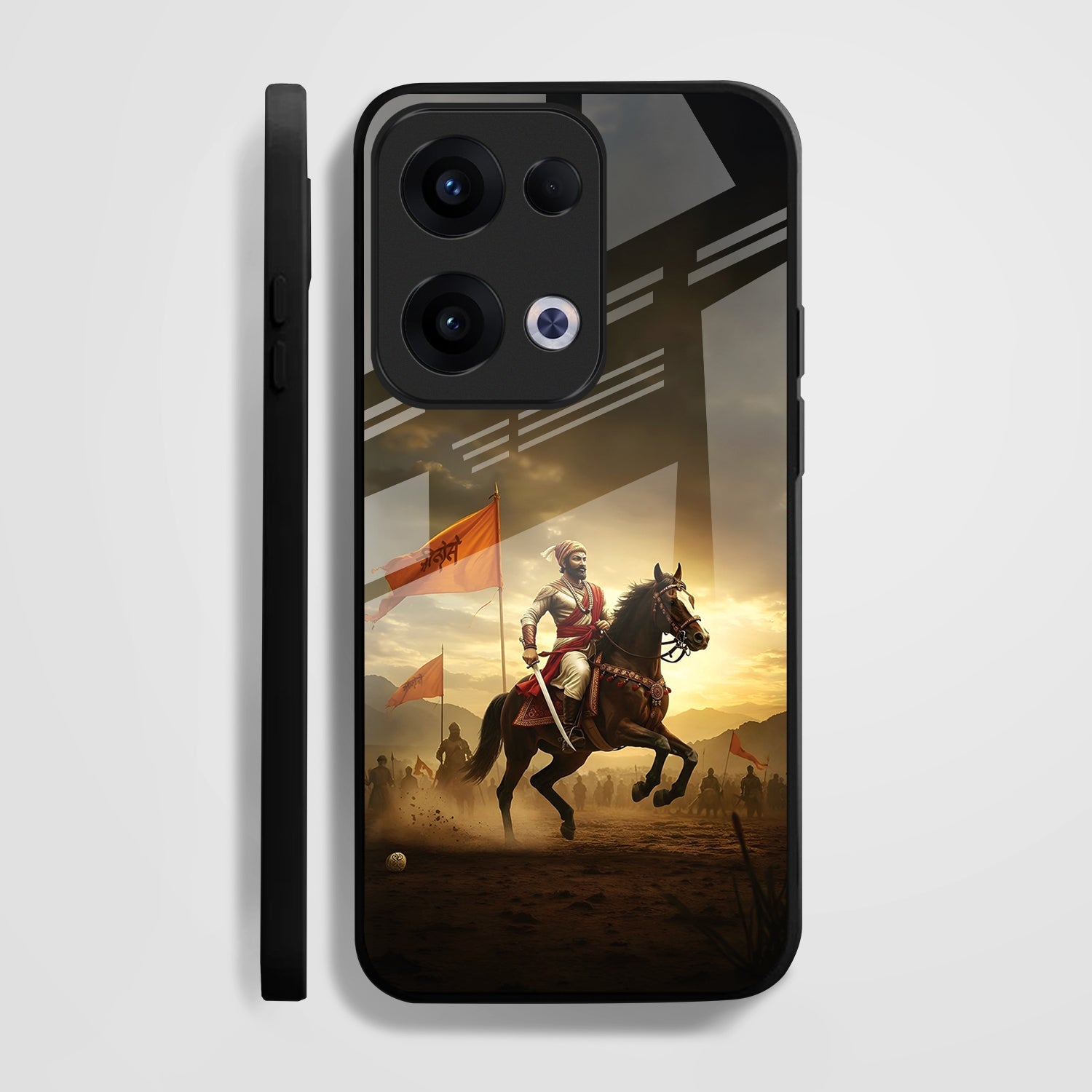 Oppo Reno 13 5G Premium Acrylic Shockproof Glass Back Case (Battle Glory)