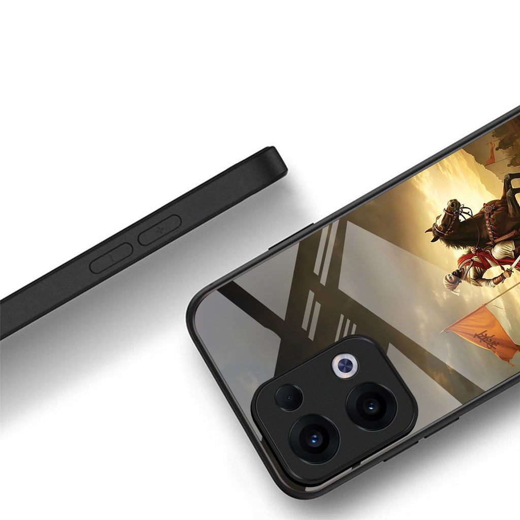 Oppo Reno 13 5G Premium Acrylic Shockproof Glass Back Case (Battle Glory)