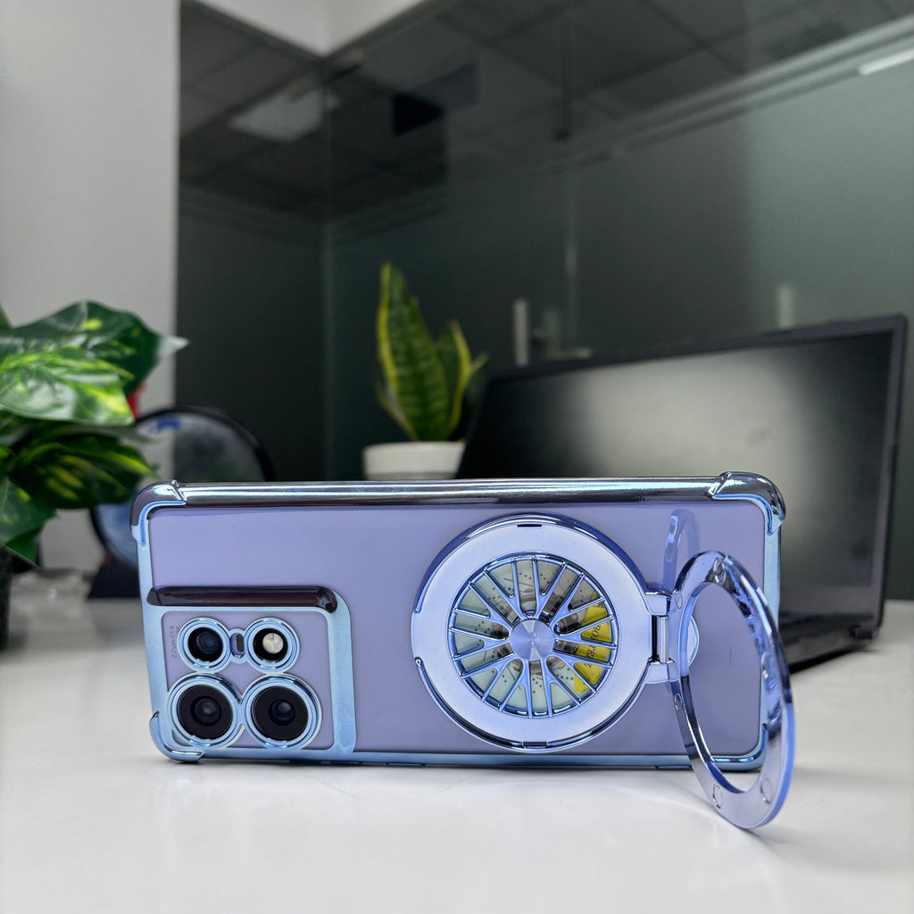 Motorola Edge 50 Pro 5G Premium Stress Buster Wheel Rotating Shockproof Airbags Case