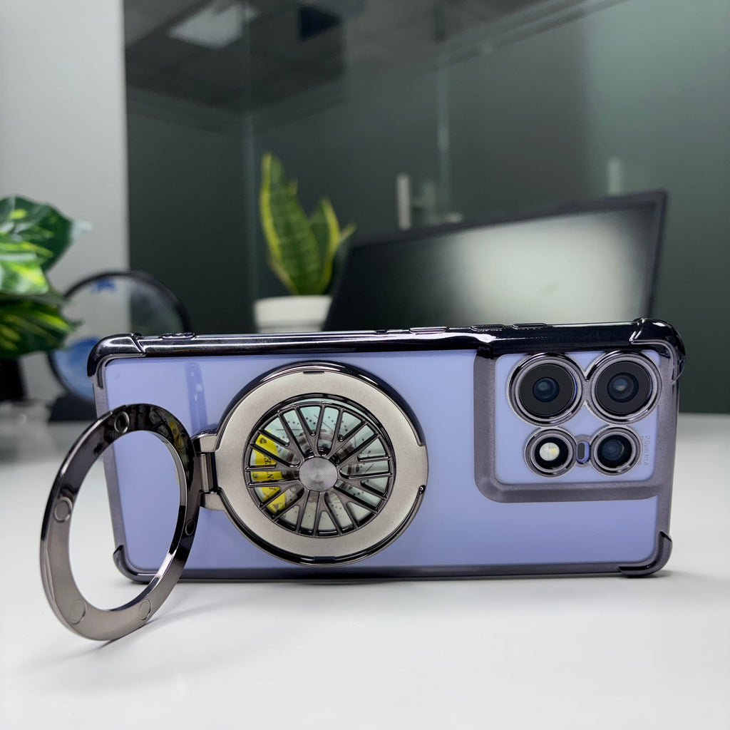 Motorola Edge 50 Pro 5G Premium Stress Buster Wheel Rotating Shockproof Airbags Case