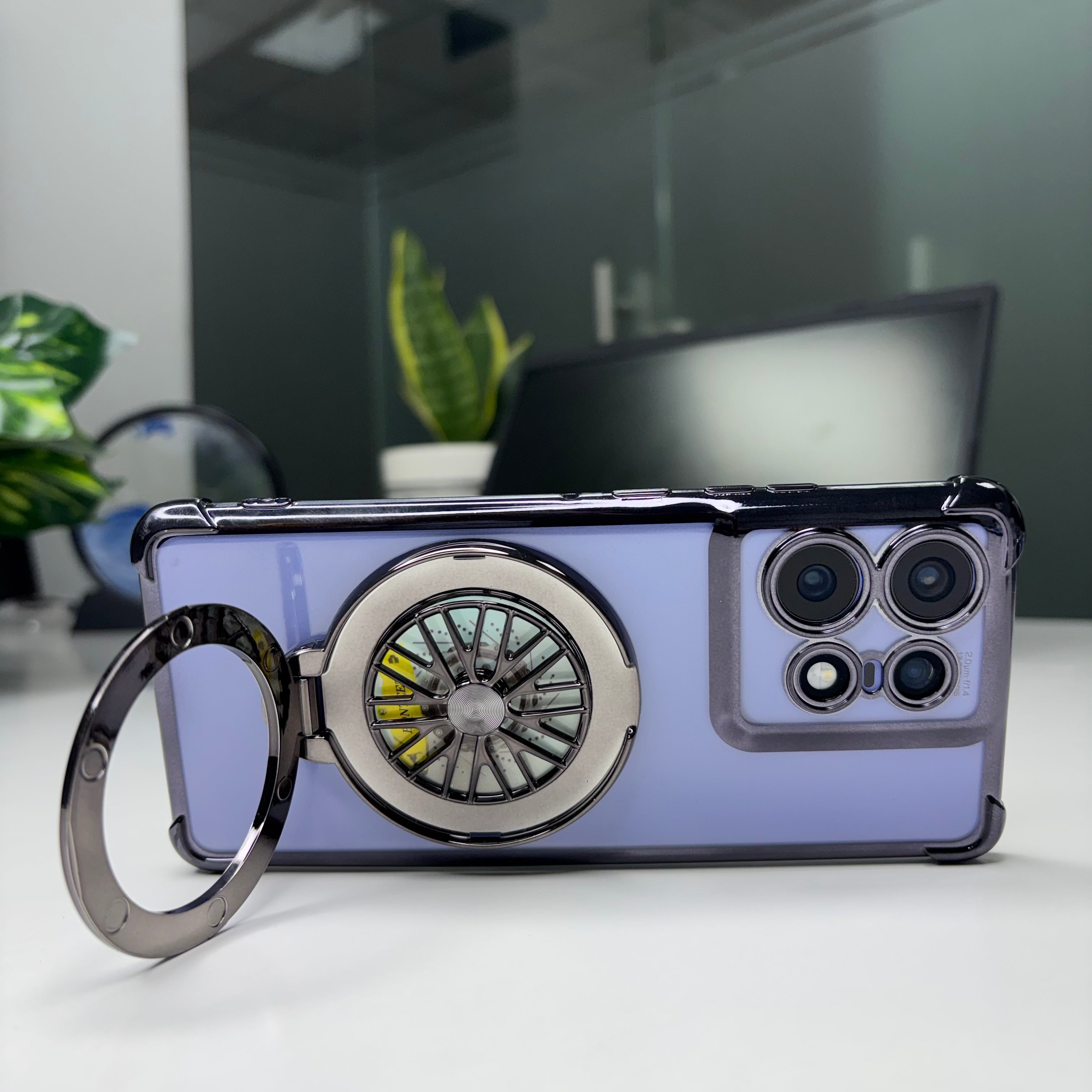 Motorola Edge 50 Pro 5G Premium Stress Buster Wheel Rotating Shockproof Airbags Case