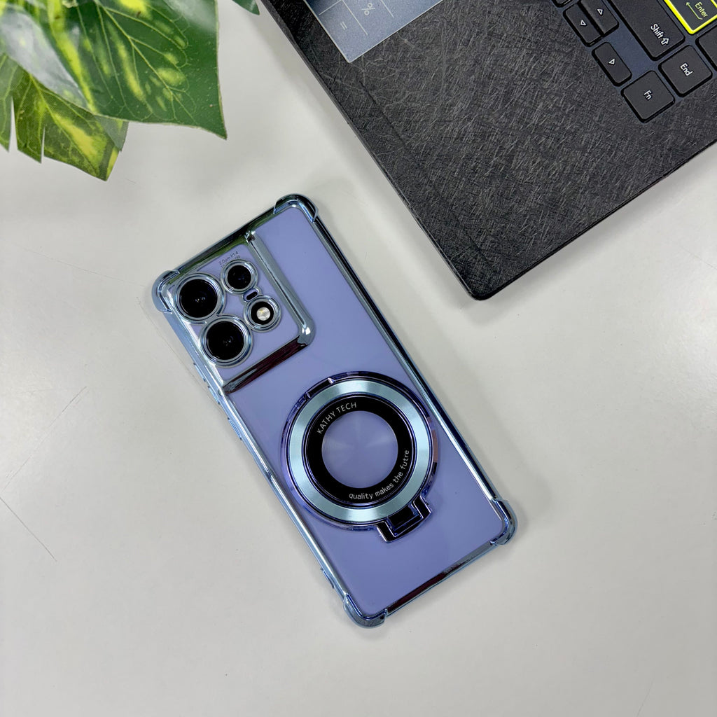 Motorola Edge 50 Pro 5G Original Luxury Magnifier Ring Stand Shockproof Airbags Corner Case