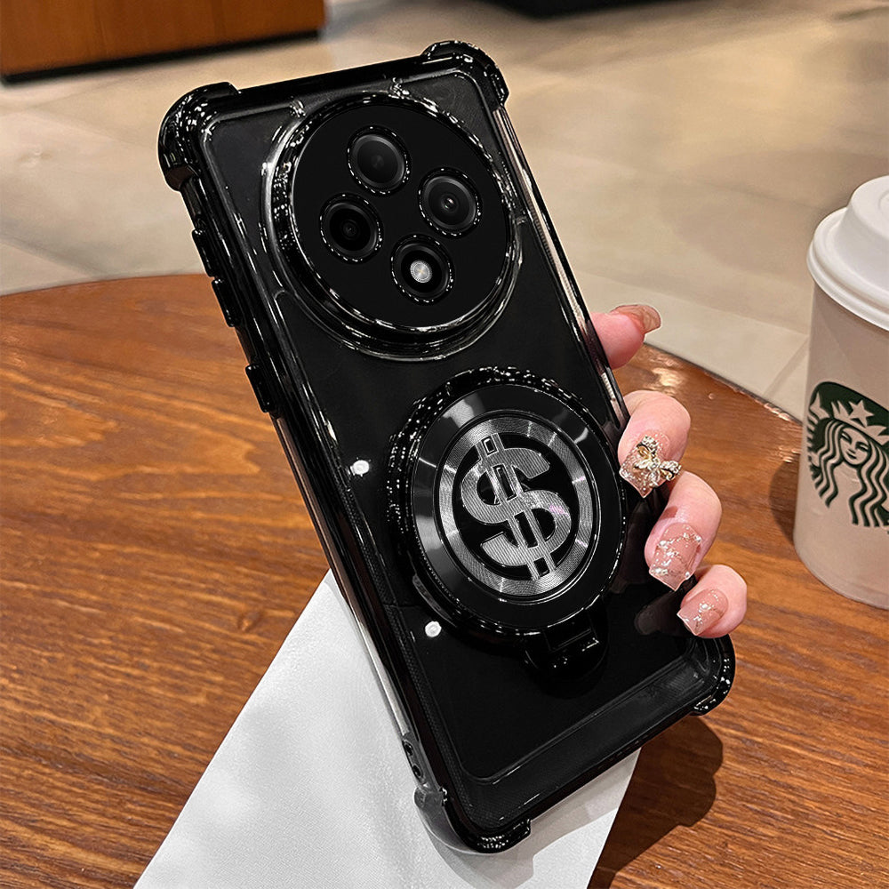 OPPO F27 PRO+ 5G Four Corner Airbags 100% Original Astro Money Magnet Rotating Dollar Case