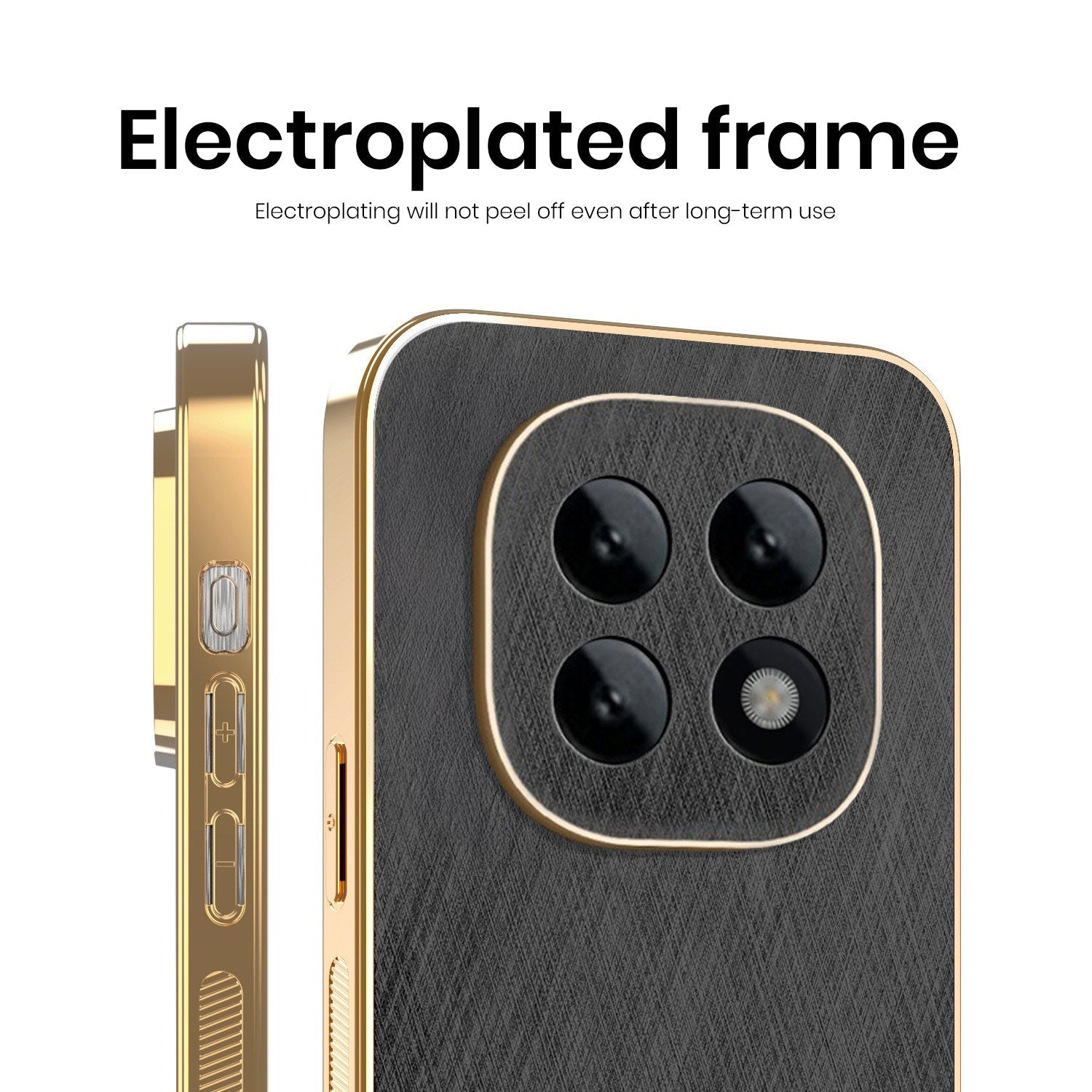 Oppo F29 Pro 5G Premium Electroplated Frame Gold Thread Pattern Soft Case