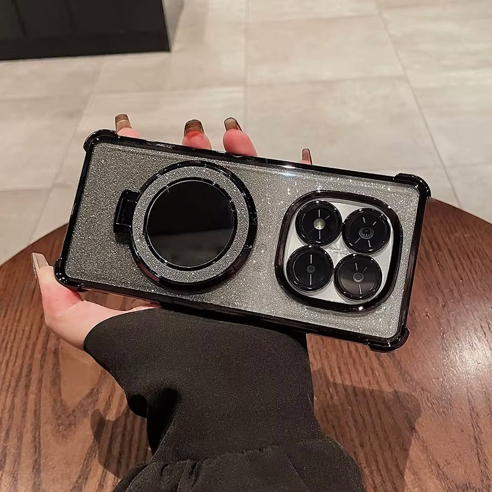 Redmi Note 14 Pro+ 5G Luxury Shimmer Mirror Back Shockproof Airbag Case