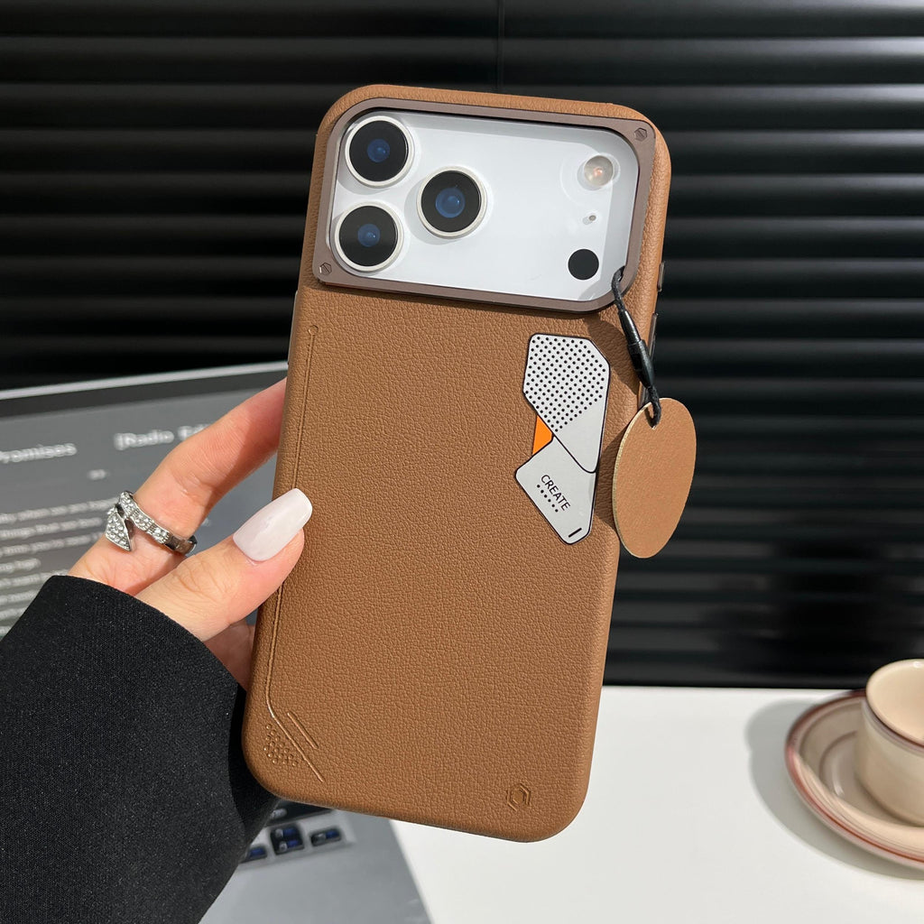 iPhone 17 Pro & 17 Pro Max Soft PU Leather Texture Magnetic Magsafe Case